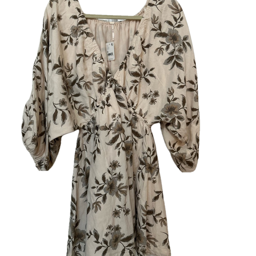 Free People Floral Cream Dress NWT